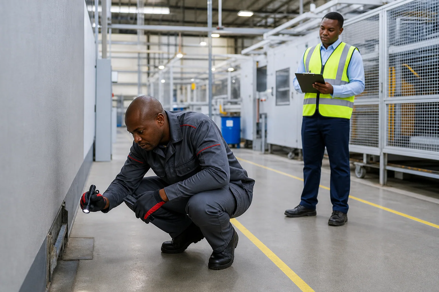 Professional pest-control inspection for manufacturing