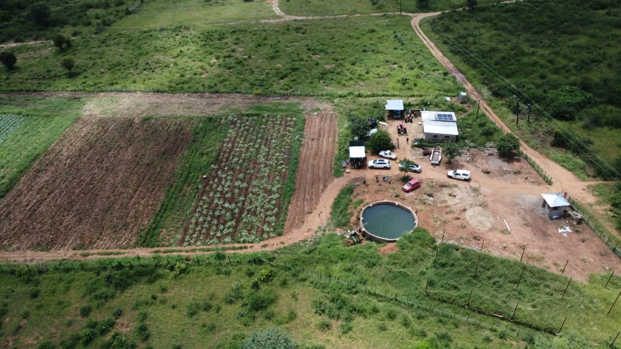 Aerial view of Lonezer Farm