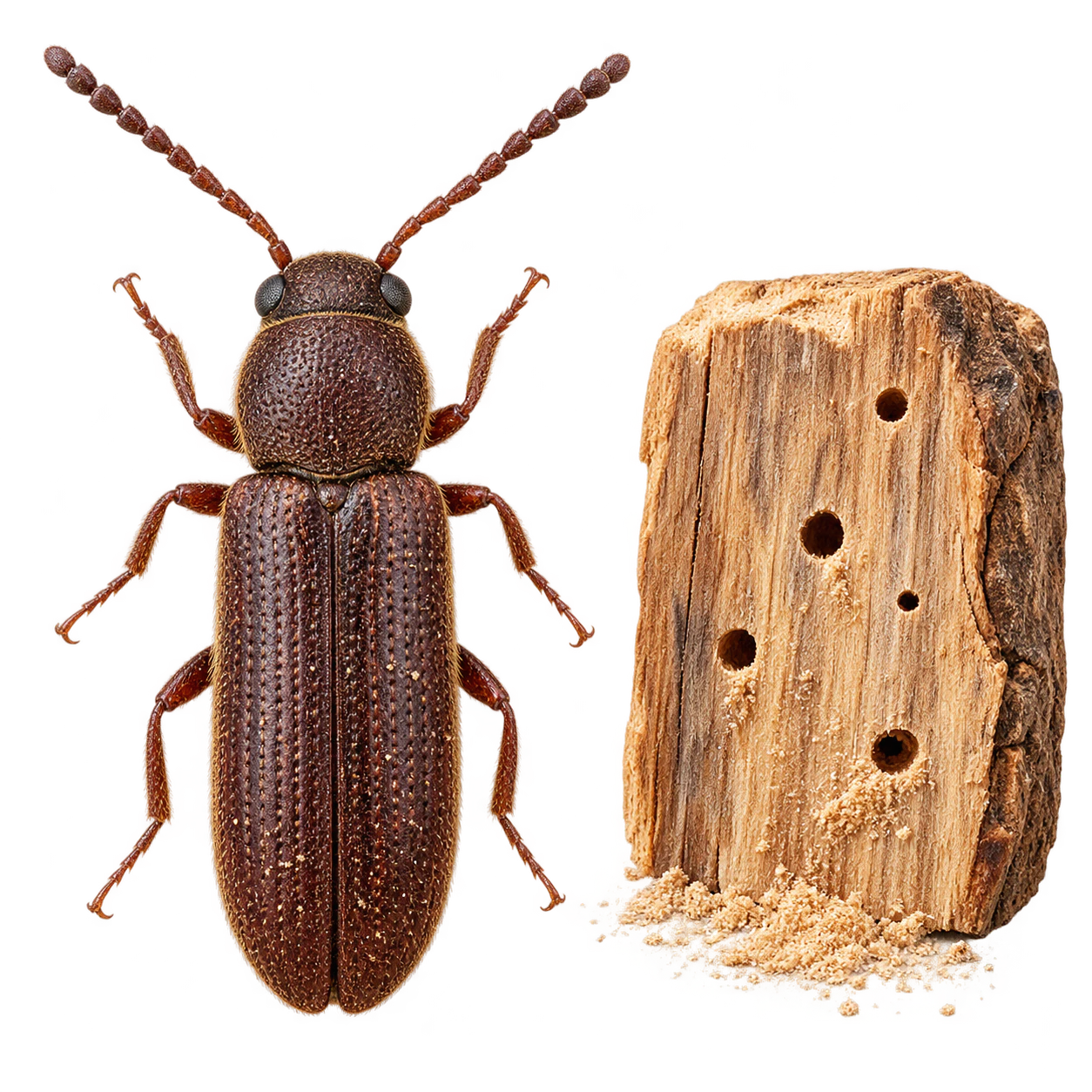 Wood-boring insects identification image